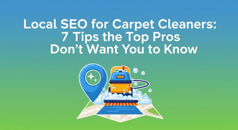 Local SEO for Carpet Cleaners: 7 Tips the Top Pros Don’t Want You to Know