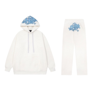 Syna Logo Synaworld Tracksuit White Blue – Premium Style and Comfort